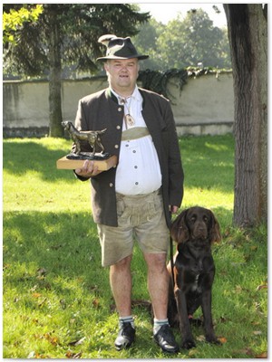 Josef Lorenz mit Irwisch von Poppenforst